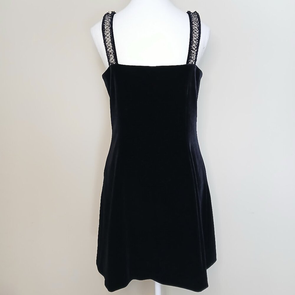 FIVE PLUS Velvet Dress Black Size Medium - Picture 3 of 8